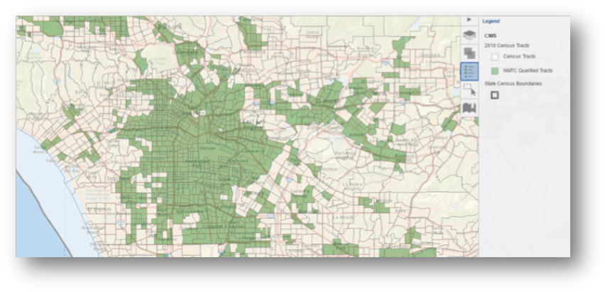 Map of Low-Income Communities in the Los Angeles area